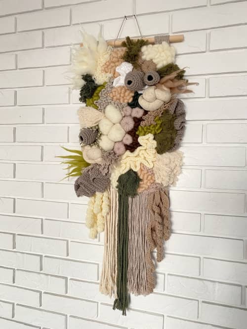 Unique coral reef wall art 42x90 cm | Macrame Wall Hanging in Wall Hangings by Awesome Knots. Item composed of wood and cotton