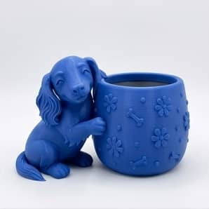 Cute Longhaired Dachshund Planter | Plant Stand in Plants & Landscape by Kimi Craft Corner