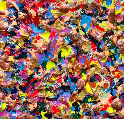 Golden Shimmers | Oil And Acrylic Painting in Paintings by Brianne Valentino