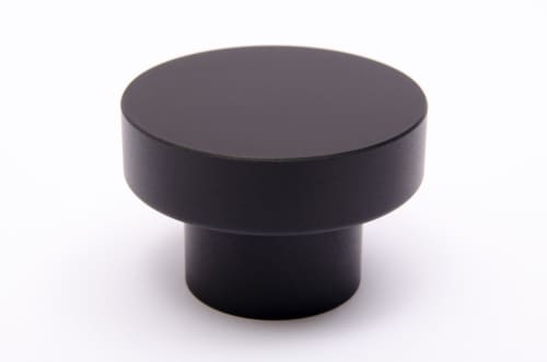 Dot 50 Black Aluminum Knob | Hardware by Windborne Studios. Item made of brass