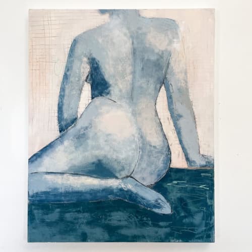 Athena | 24 x 30 | Oil And Acrylic Painting in Paintings by Ella Friberg. Item composed of birch wood compatible with contemporary and modern style