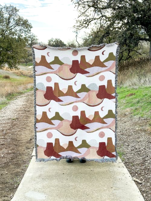 Painted Mesa Woven Blanket/ Tapestry by Samantha Santana Wallpaper