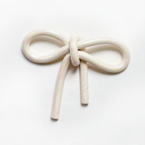 Clay Object 91 - Large Bow Hanging | Wall Sculpture in Wall Hangings by OBJECT-MATTER / O-M ceramics