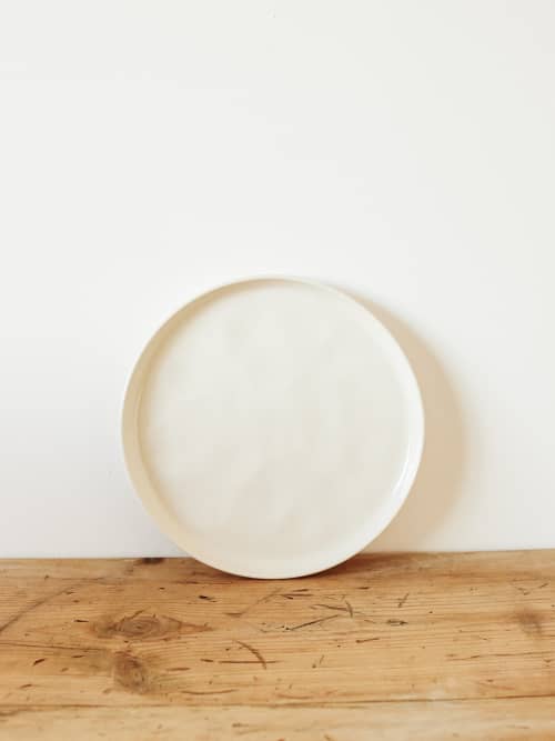 Set of 2 Small Plates in Milk | Dinnerware by Barton Croft. Item made of stoneware works with country & farmhouse & japandi style
