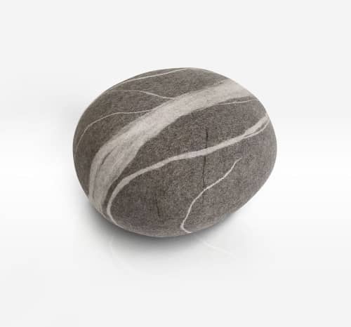 Wave | Pouf in Pillows by KATSU | Katsu Studio in Saint Petersburg. Item made of cotton works with minimalism & art deco style