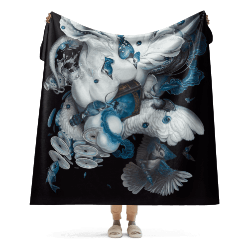 "Gather Around" Sherpa Blanket | Linens & Bedding by Greg "CRAOLA" Simkins