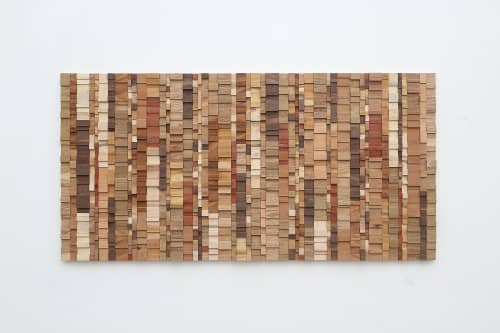 NATURAL WAVELENGTH 60"x30" | Wall Sculpture in Wall Hangings by Craig Forget. Item composed of oak wood in mid century modern or contemporary style