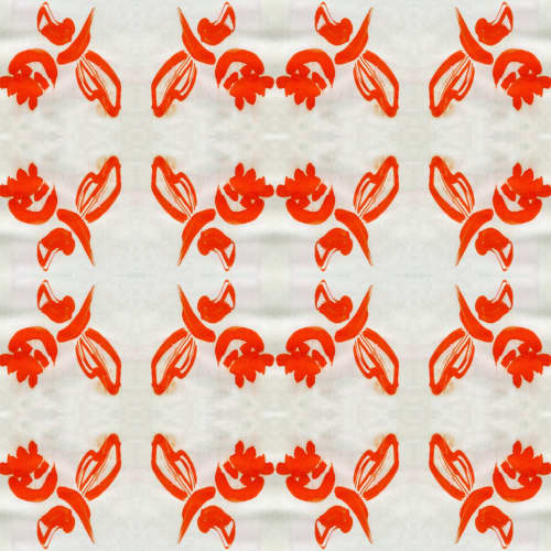 Lesson No. 4, Red | Fabric in Linens & Bedding by Philomela Textiles & Wallpaper. Item made of canvas