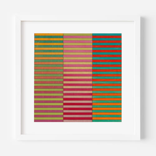 Purple Red Stripe Colour Study Print | Prints in Paintings by Amelia Coward