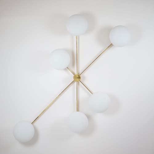 Stella Tribute | Flush Mounts by DESIGN FOR MACHA. Item composed of brass and glass