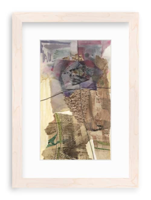 Stitch in Time no.2 - Mixed Media Collage | Mixed Media by Odd Duck Press. Item made of paper