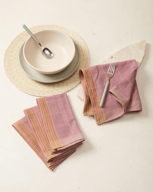 Meridian Napkin - Rosefinch | Linens & Bedding by MINNA