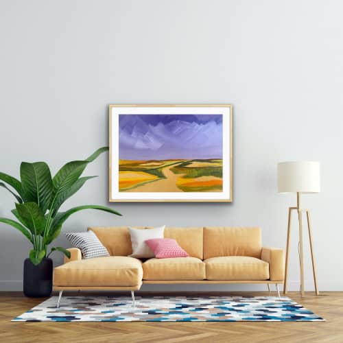 Lavender Skies (Horizontal) | Prints by Neon Dunes by Lily Keller. Item composed of canvas & paper
