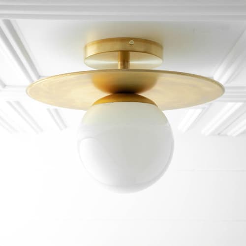 Brass Ceiling Light - Model No. 7651 | Flush Mounts by Peared Creation. Item composed of brass