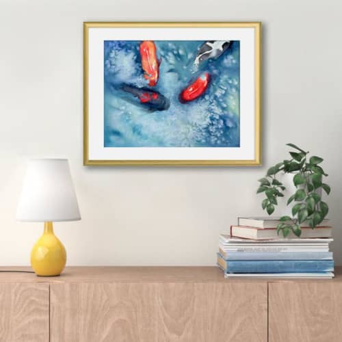 River Waltz | Watercolor Painting in Paintings by Brazen Edwards Artist. Item made of paper