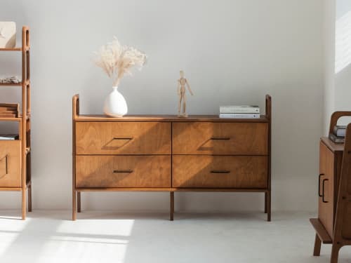 Scandinavian Chest of drawers / Wide Drawer Sideboard | Storage by Plywood Project. Item composed of birch wood in minimalism or mid century modern style