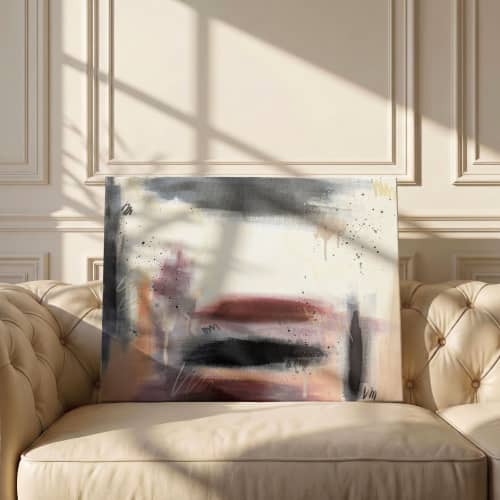 Rooted | Neutral Abstract Original Painting | Oil And Acrylic Painting in Paintings by Abby May