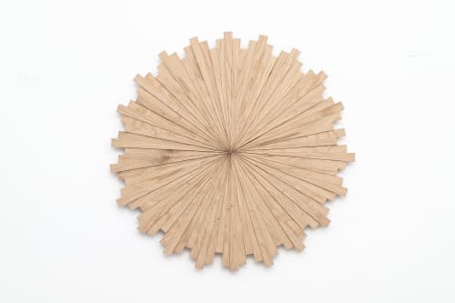 White Oak Starburst | Wall Sculpture in Wall Hangings by Craig Forget. Item made of oak wood works with mid century modern & contemporary style
