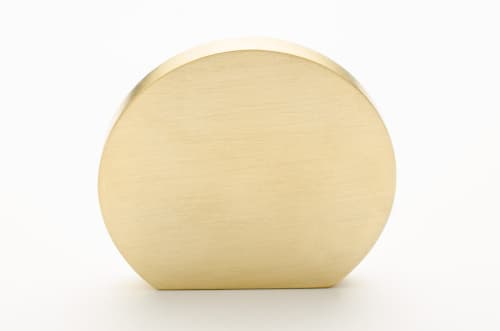 Globe 50 Brushed Brass | Knob in Hardware by Windborne Studios. Item made of brass