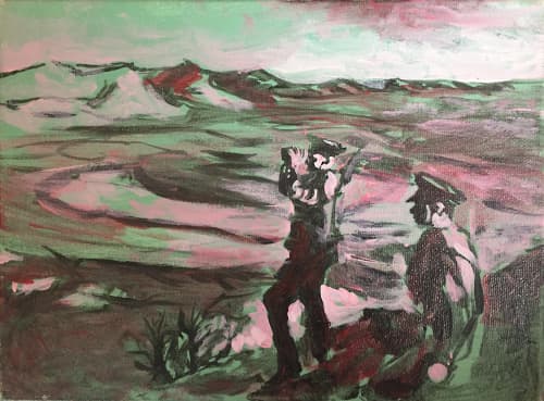 Russian Soldiers watch China | Oil And Acrylic Painting in Paintings by Eric Farache Artist