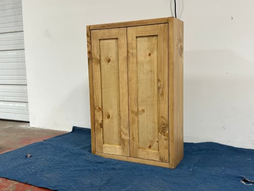 Model #1050 - Over the toilet cabinet | Storage by Limitless Woodworking. Item composed of maple wood in mid century modern or contemporary style
