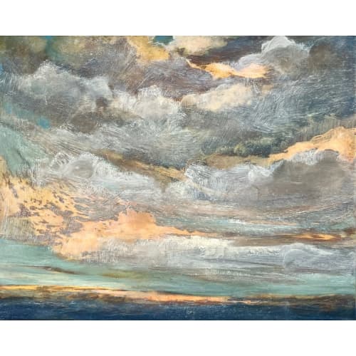 Spring 2026 9 (10x8") | Oil And Acrylic Painting in Paintings by Caroline Adams. Item composed of wood