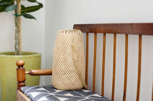Cone Storage Bag Basket | Storage Basket in Storage by NEEPA HUT. Item made of wood with fiber