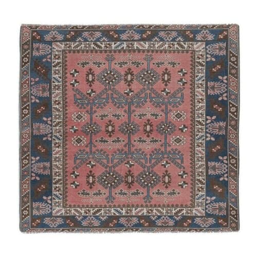 Vintage Square Turkish Oushak Rug - Dining Room Carpet | Area Rug in Rugs by Vintage Pillows Store. Item composed of cotton and fiber