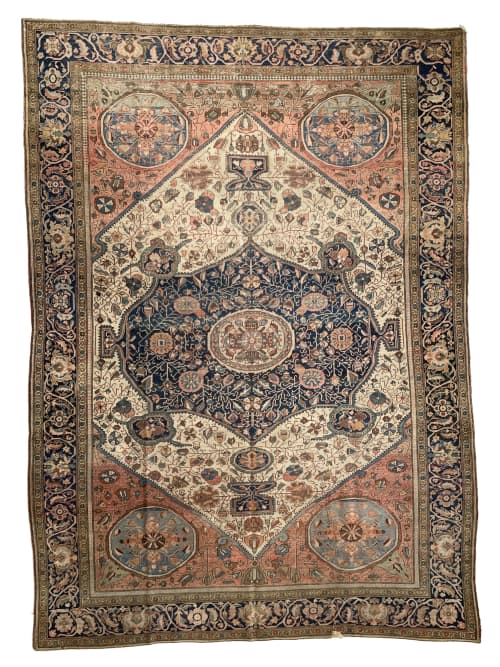 High-End Collector's Antique Rug | 8.4 x 11.4 | Majestic | Area Rug in Rugs by The Loom House. Item composed of fabric and fiber