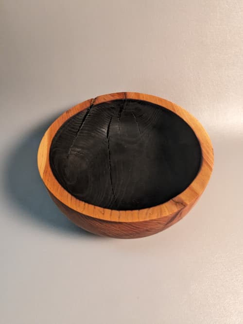 Yakisugi Bowl | Decorative Bowl in Decorative Objects by Wood Alchemist Studio. Item made of wood with ceramic