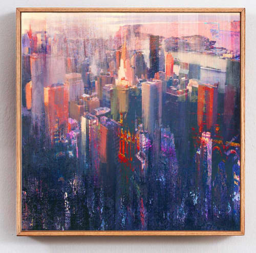 New York 58 – Contemporary Mixed Media Cityscape Painting | Paintings by Dario Moschetta