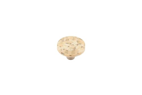 Pebbles Light Oatmeal Circle Knob | Hardware by Windborne Studios. Item made of glass