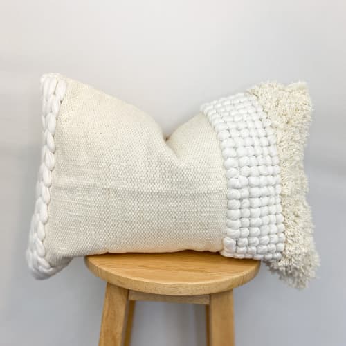 Brielle Boho Pillow Cover Handwoven | Pillows by Willona and Loom. Item composed of cotton