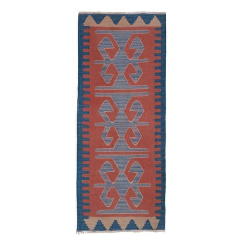Vintage Small Kilim Rug - Kitchen Doormat Rug 1'6'' x 3'5'' | Area Rug in Rugs by Vintage Pillows Store. Item made of wool with fiber