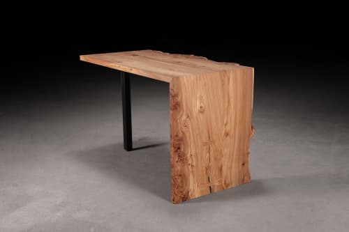 Waterfall Elm Desk | Tables by Urban Lumber Co.. Item composed of wood