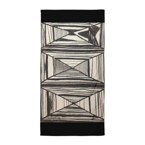 Towel - Deception - Geometric Op Art | Work by Eman's Gallery