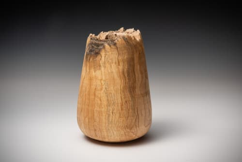 Quilted Maple Vase | Vases & Vessels by Louis Wallach Designs. Item composed of maple wood