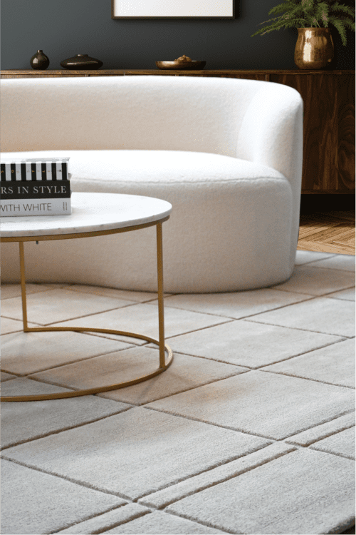 The Delusio rug stands out for its understated elegance | Rugs by KAYMANTA | Luxury Rug Makers