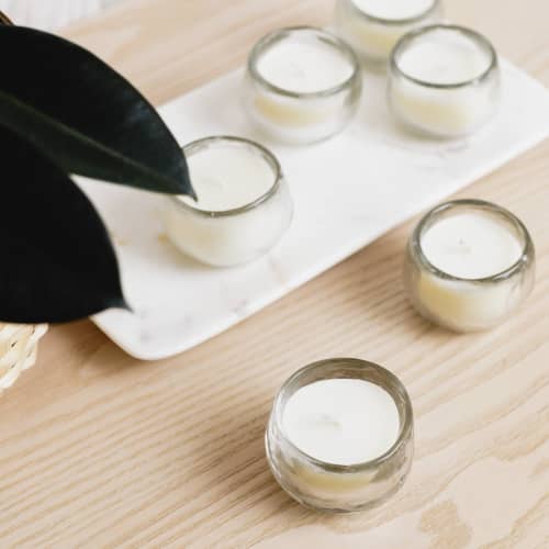 Filled Mini-Votive Candles Set of 6 | Candle Holder in Decorative Objects by The Collective