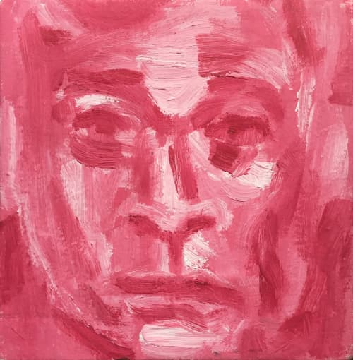 Muse, in Rose. | Oil And Acrylic Painting in Paintings by Eric Farache Artist