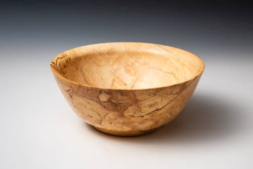 Spalted Maple Bowl | Dinnerware by Louis Wallach Designs. Item made of maple wood