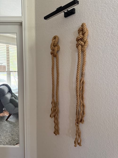 Made to order- Jute Knots (2) | Wall Sculpture in Wall Hangings by Mpwovenn Fiber Art by Mindy Pantuso