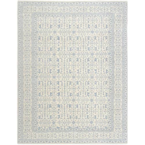 Middleton Blue Handknotted Rug | Area Rug in Rugs by Organic Weave Shop. Item composed of wool and fiber