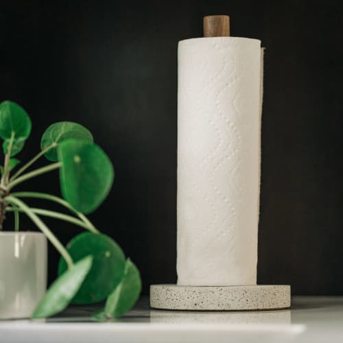 Paper Towel Holders | Tableware by Pretti.Cool. Item made of concrete with glass