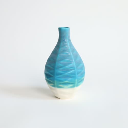 Hexagon in Mediterranean Sea | Vase in Vases & Vessels by by Alejandra Design. Item composed of ceramic
