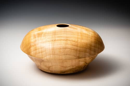 Curly Maple Vessel | Vase in Vases & Vessels by Louis Wallach Designs. Item made of maple wood