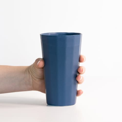 Handmade Porcelain Pint Cup | Drinkware by The Bright Angle. Item made of ceramic