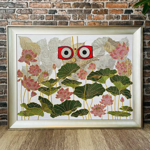 Neel Madhav, The truest form of Hindu Lord Vishnu Handmade E | Embroidery in Wall Hangings by MagicSimSim