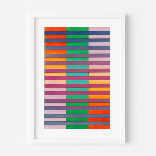 Atlanta Stripe Colour Study Print | Prints in Paintings by Amelia Coward