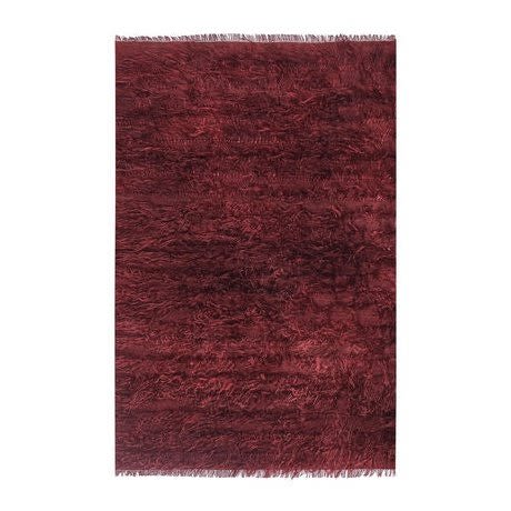 Turkish Ruby Red Filikli Tulu Rug 3'10'' X 5'6'' | Area Rug in Rugs by Vintage Pillows Store